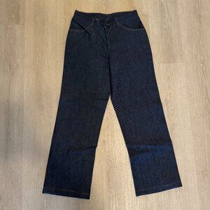 Custom Low Rise Wide Leg Dark Wash Jeans – Women’s Size 4